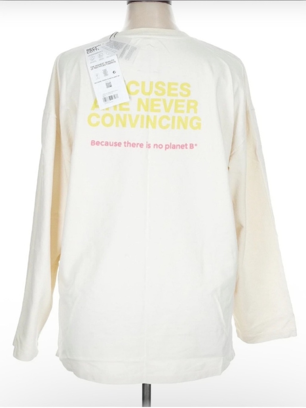 Ecoalf Portolaf Sweatshirt XL Oversized Graphic Back Sustainable Organic Cotton
